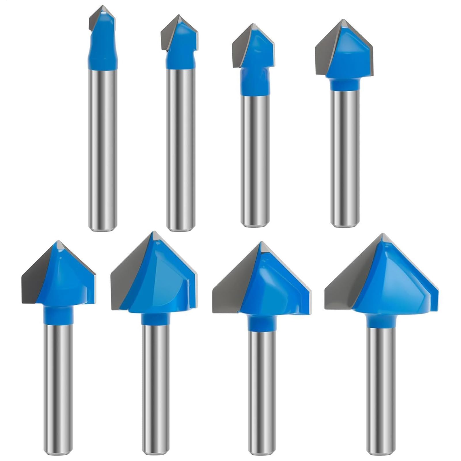 Bits de routeur CNC en alliage d'acier de tungstène durable pour gravure V de précision sur bois - 8