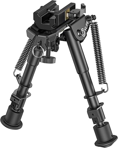 CVLIFE 6-9 Inches Bipod with Quick Release Adapter for Picatinny Rail Bipod