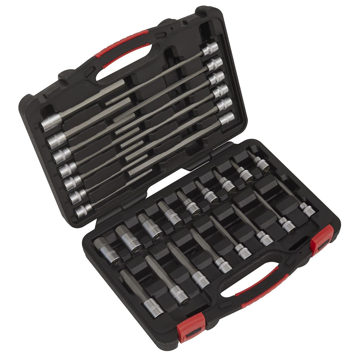 B&Q -  3/8" Square Drive Hex Socket Bit Set Platinum Series 30 Pieces Ak89000