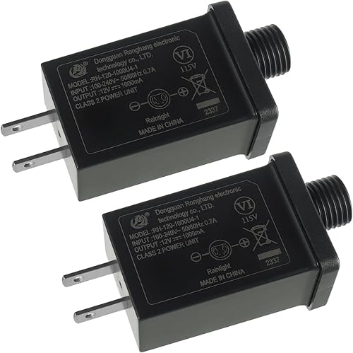 HUAREW Adaptador inflable de repuesto para patio, 1A, 12V, clase 2, adaptador de fuente de alimentación para Navidad, guirnalda de luces de disponible en Yaxa Colombia
