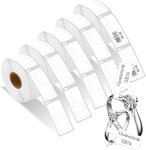 NineLeaf 5 rollos de repuesto 30373 78 pulgadas x 1516 pulgadas, etiquetas de película térmica estilo cola de rata, 400 etiquetas por rollo