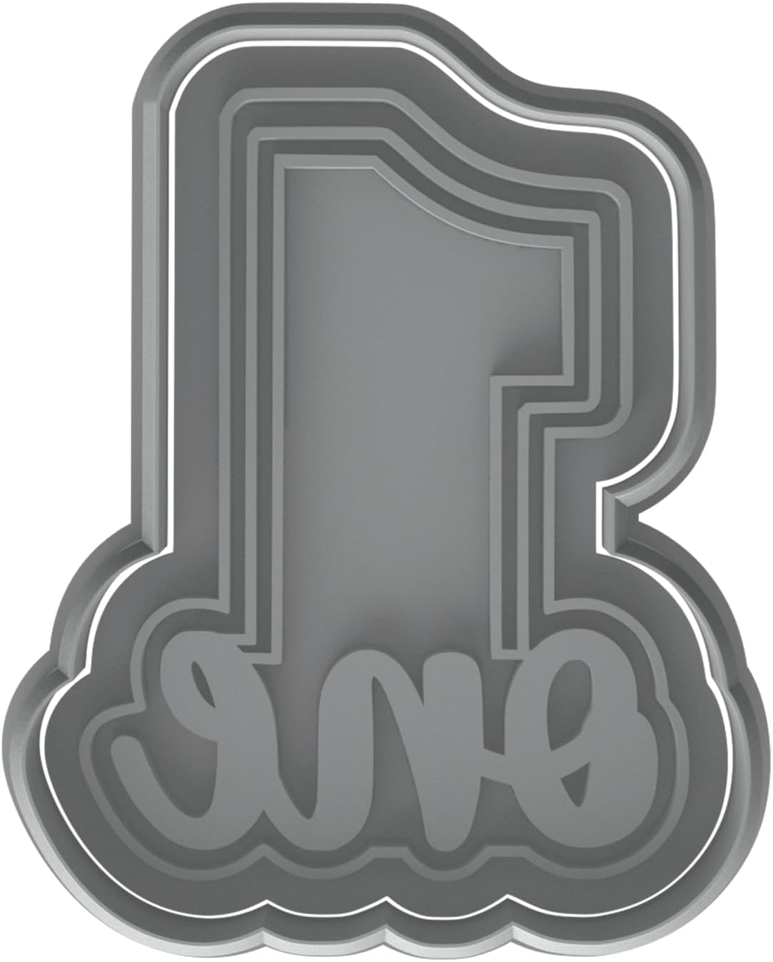 Mighty Gadget Number 1 with 'One' Cookie Cutter & Stamp - 4x2.8" Perfect Design for First Birthday Celebrations (Random Color) image 2