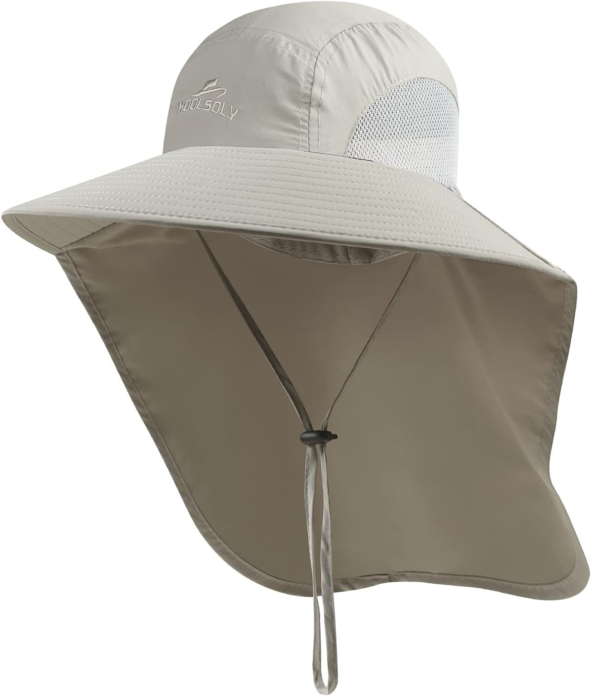 Breathable Wide Brim Boonie Hat Outdoor Waterproof UPF 50+ Sun Protection Mesh Safari Sun hat for Travel Fishing