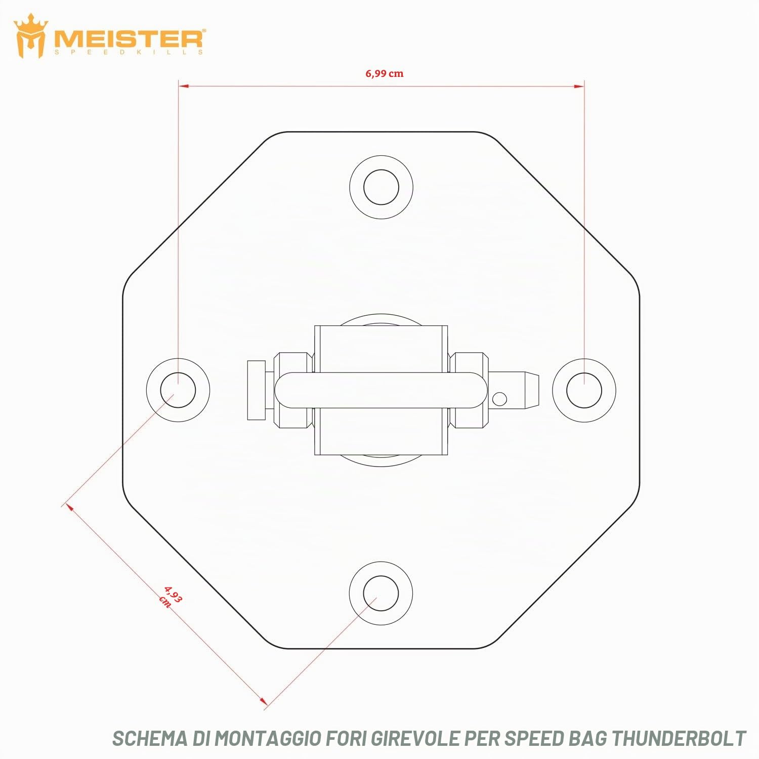 Meister SpeedKills Thunderbolt - Borsa girevole a triplo cuscinetto