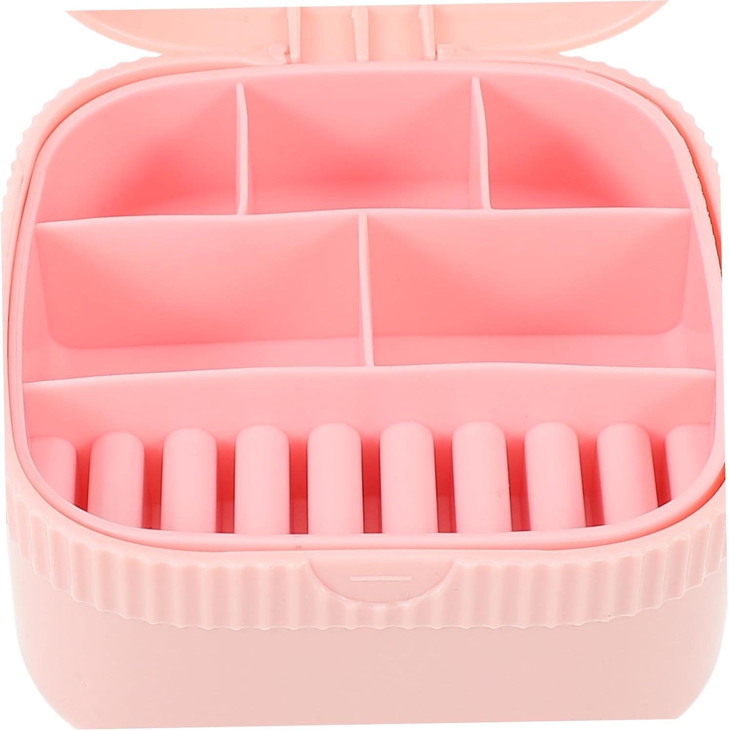 Healeved Jewelry Storage Case with Mirror Reusable Jewelry Organizer Compact Earrings Case Portable Trinket Box for Necklaces and Accessories for Travel and Home Use image 3
