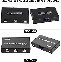 Vista 9 de ASHATA Interruptor manual para uso compartido USB 2.0 de 2/4 puertos, interruptor de escáner de impresora, interruptor de uso compartido USB