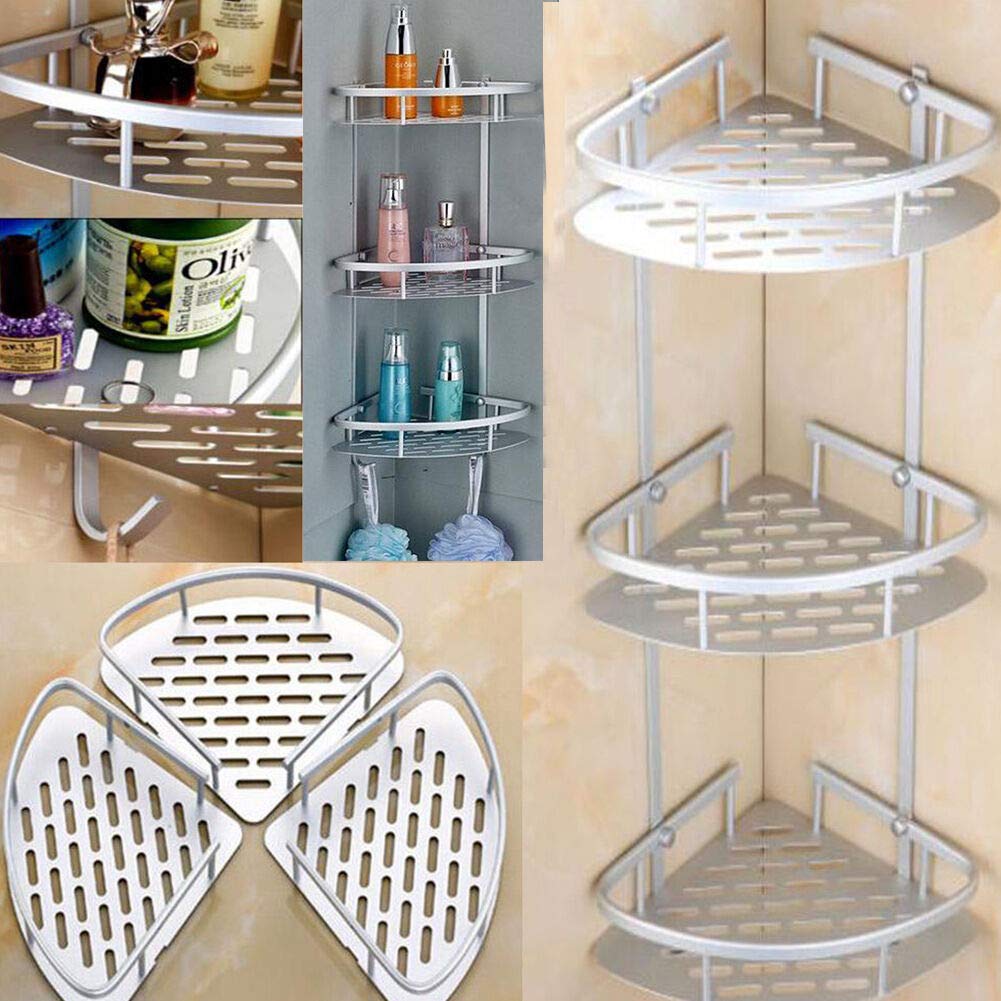 lyrlody Scaffale per Doccia, Mensola Doccia per Bagno Doccia Cestello Portaoggetti in Alluminio, 56 x 23 x 30 cm