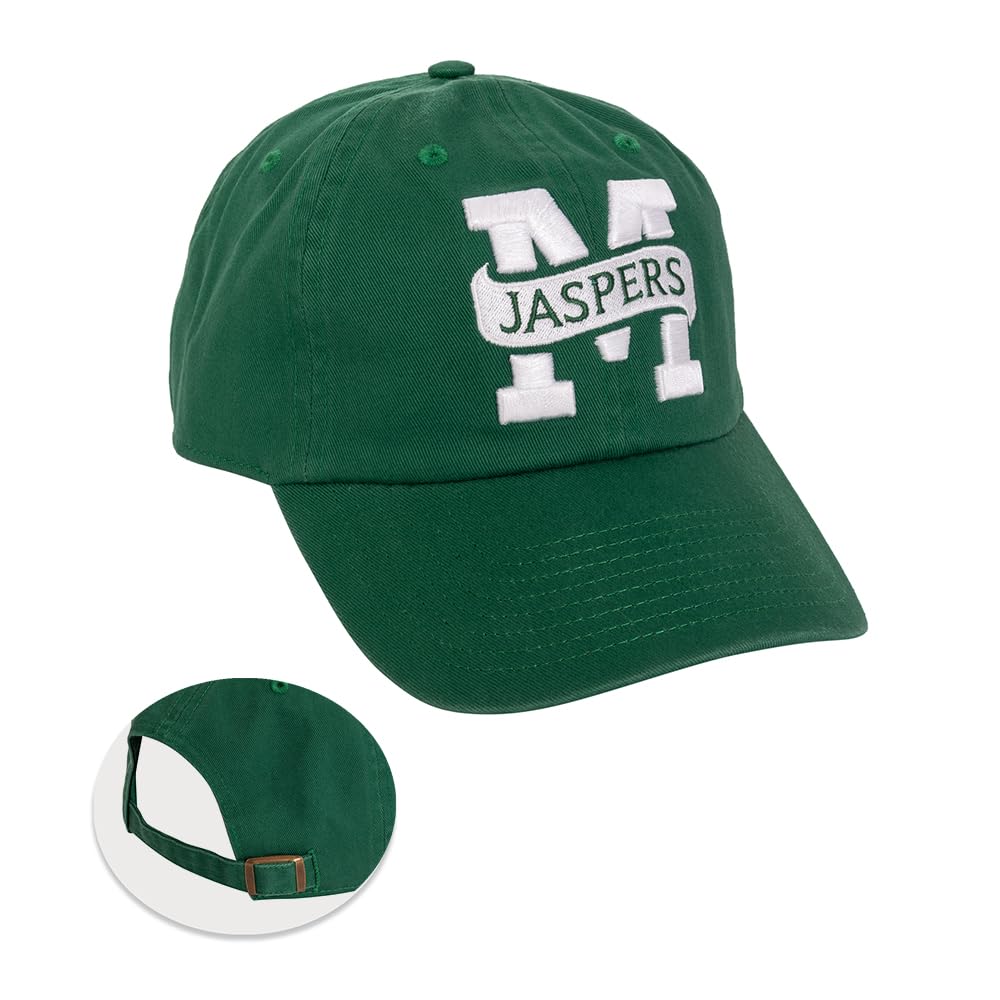Desert Cactus Manhattan College Baseball Hat Jaspers Brimmed Embroirderd Cap Adjustable Cloth Strap Adult (Style A) Green