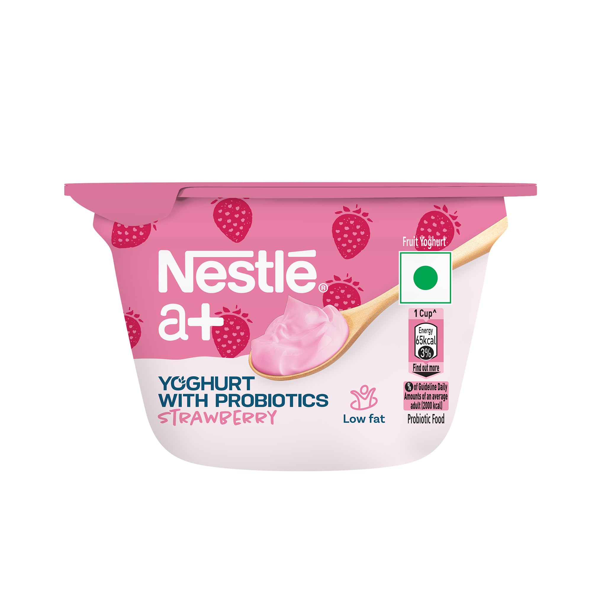 NESTLE a+ Yoghurt with Probiotics - Strawberry, 80 g : Amazon.in