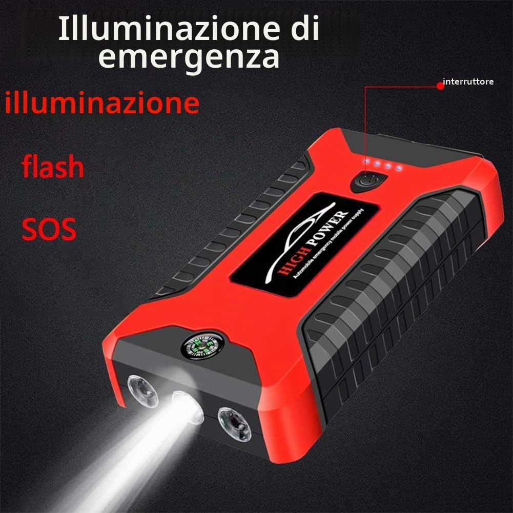 Avviamento Batteria Auto Dispositivo di Avviamento della Batteria Accumulatore di Energia 2000A Booster di Emergenza Auto Buster Caricabatteria da Auto Jump Start