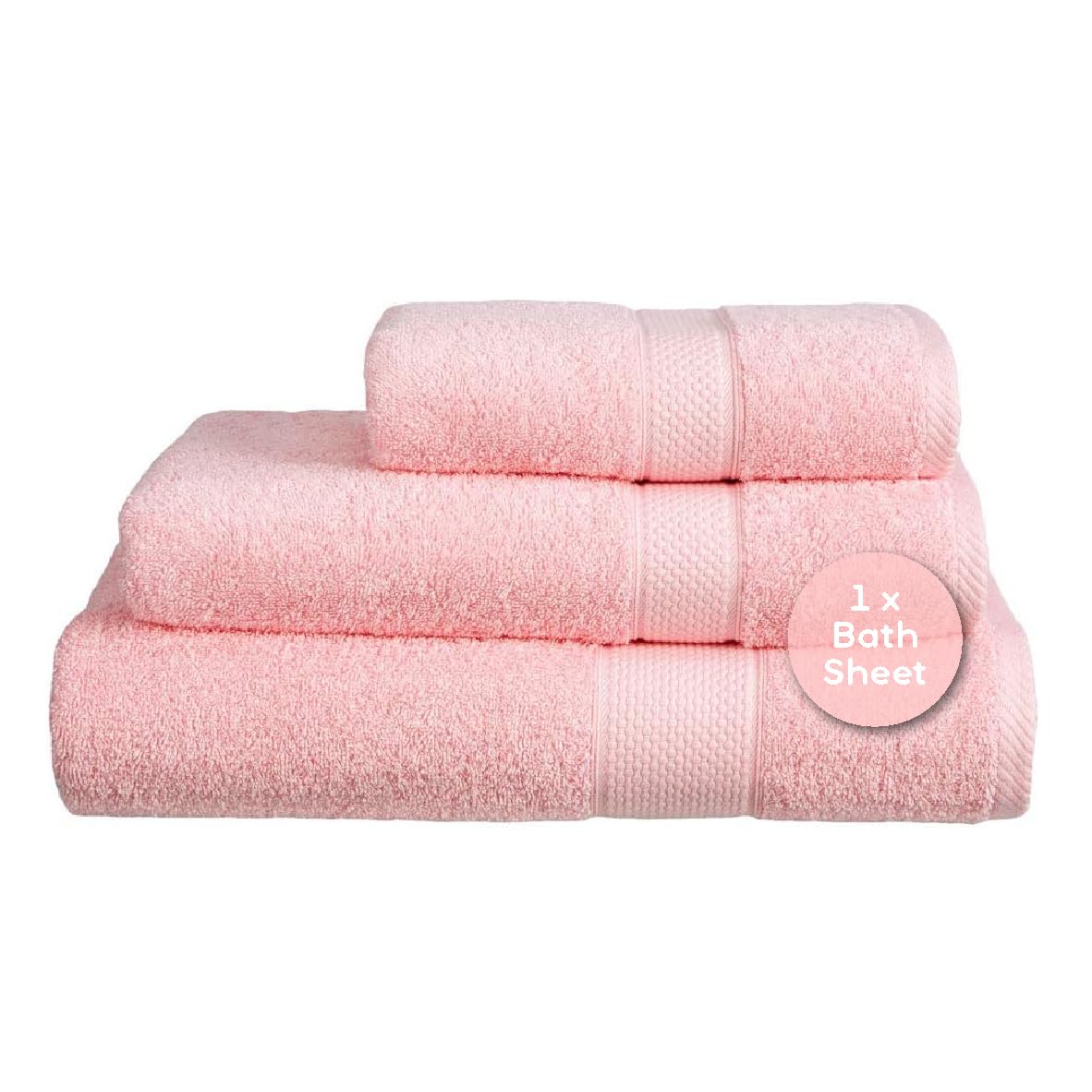 Imperial Ringspun Soft Combed Cotton Pink Turkish Bath Sheet