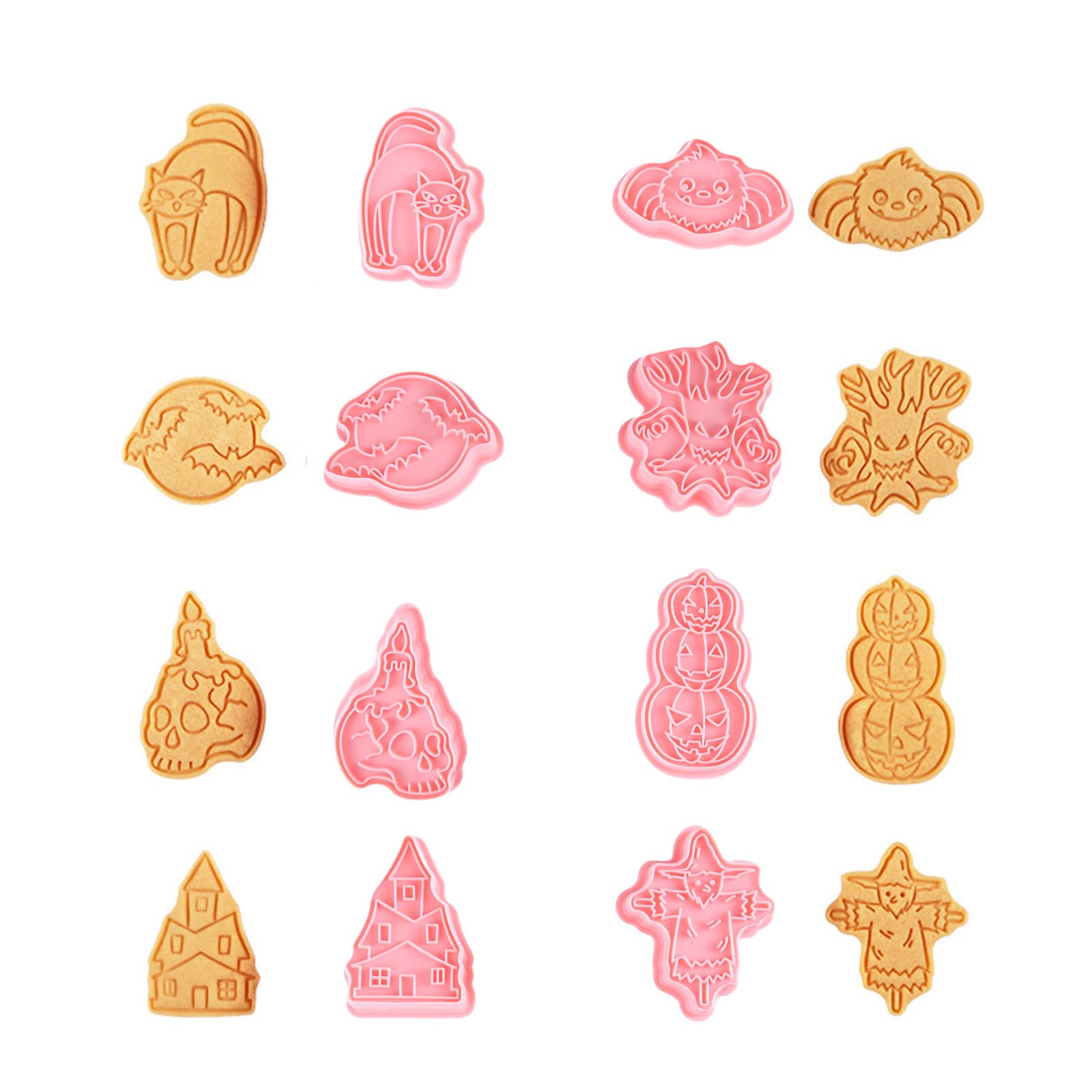 Xinsheinelry Biscuit Molding Pastrys Decorating Molds Biscuit Halloween Series Baking Supplies Suitable for Shaping Cookie Tool