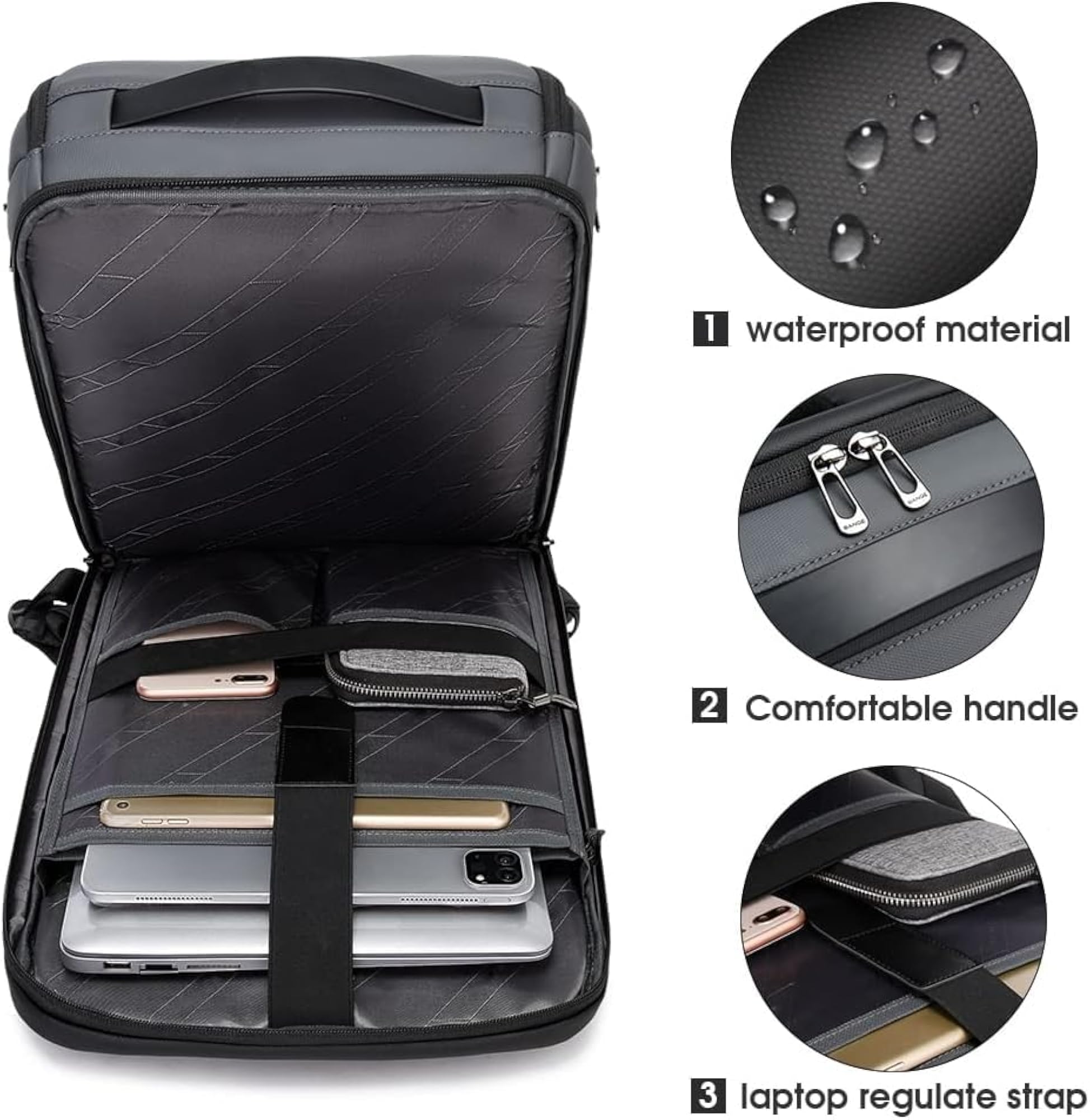 Men's Anti-Theft Sling Bag with Lock, Shoulder Bag