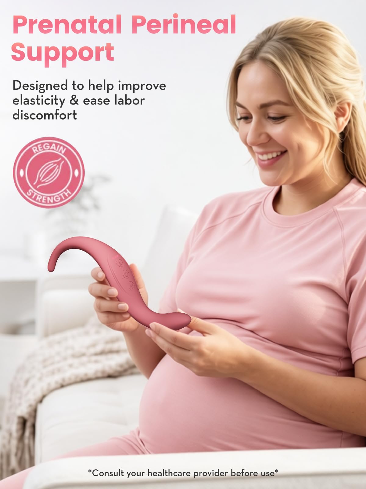 Massaggiatore personale da donna, strumento di cura privata per le donne con 10 vibrazioni e 3 riscaldamento, rosa vibrante può rilassare i muscoli del pavimento pelvico e risvegliare la vitalità del