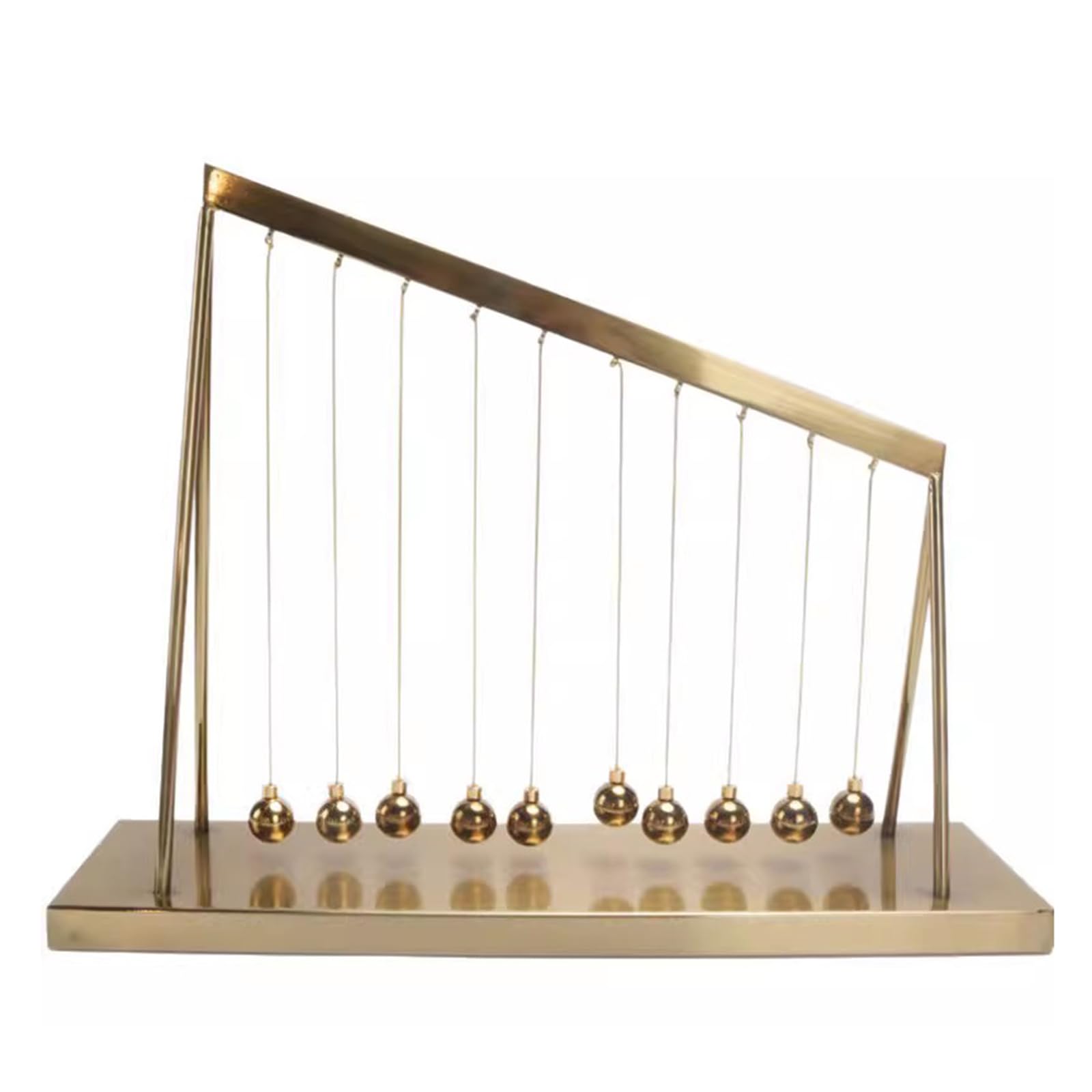 Pendule de Newton, boules d'équilibre cinétique, 10 boules métalliques, démonstrateur de physique, décoration de bureau scientifique pour la maison et le bureau