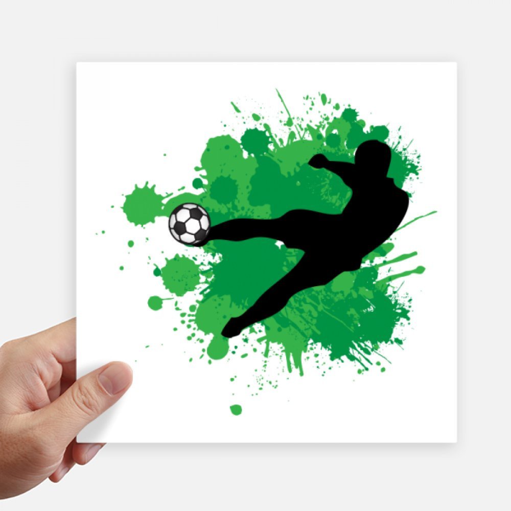 Autocollant carré football de 20 cm DIYthinker pour ordinateur et mur x4