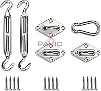 Vista 1 de Patio Paradise - Kit de accesorios para toldo de alta resistencia para instalación de parasol triangular, 6 pulgadas