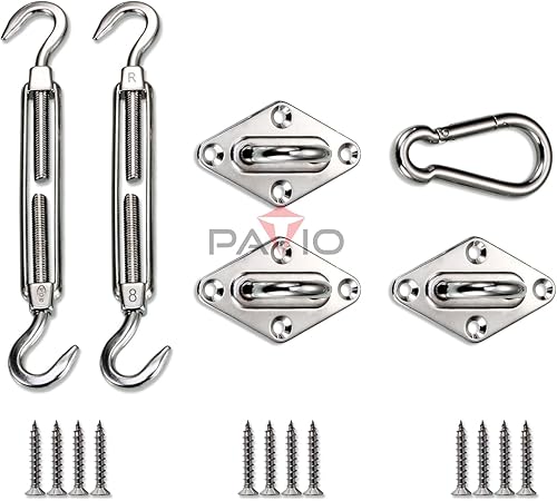 Patio Paradise - Kit de accesorios para toldo de alta resistencia para instalación de parasol triangular, 6 pulgadas