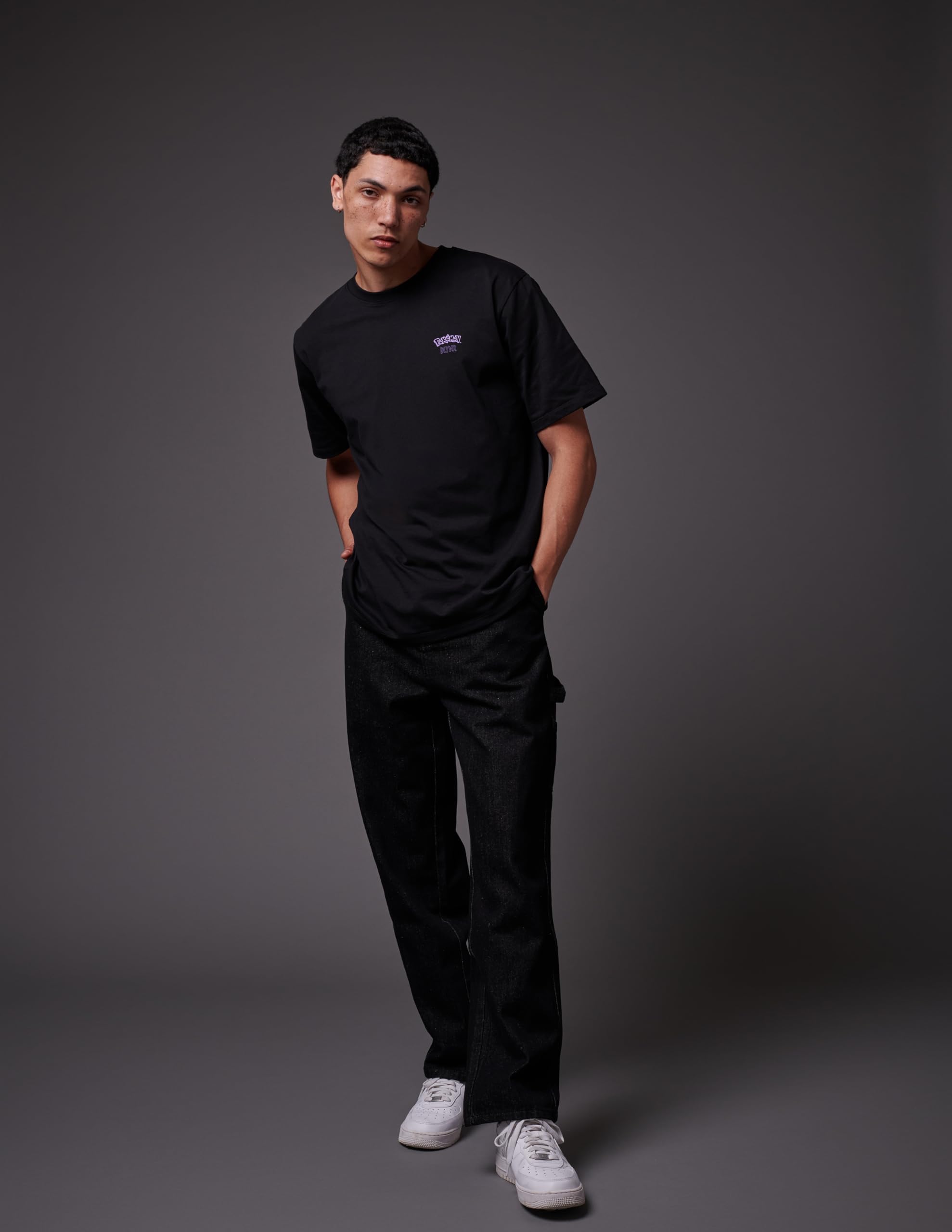 Dolly Noire Pokémon Camiseta Gastly Evolution, negra, unisex, camiseta 100% algodón, colección oficial