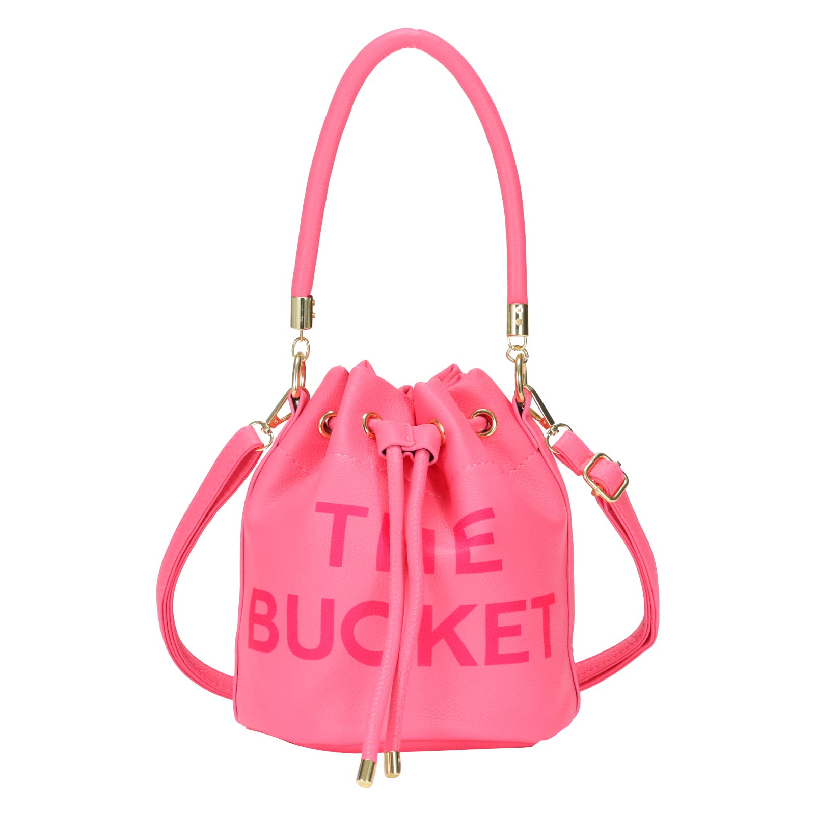 Mini Leather Bucket Bags for Women Drawstring Bucket Purse Crossbody Handbags Hobo Bag