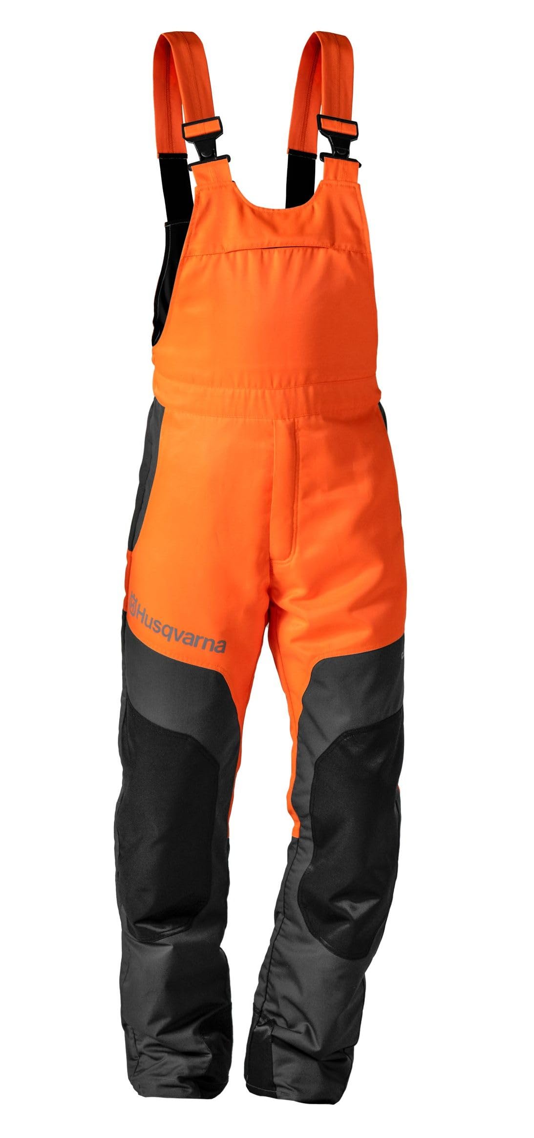 Husqvarna Peto clásico A 56 – Protección contra cortes clase 1 (20 m/s), peto forestal resistente, transpirable, tirantes ajustables, cremalleras de ventilación, ideales para trabajos forestales