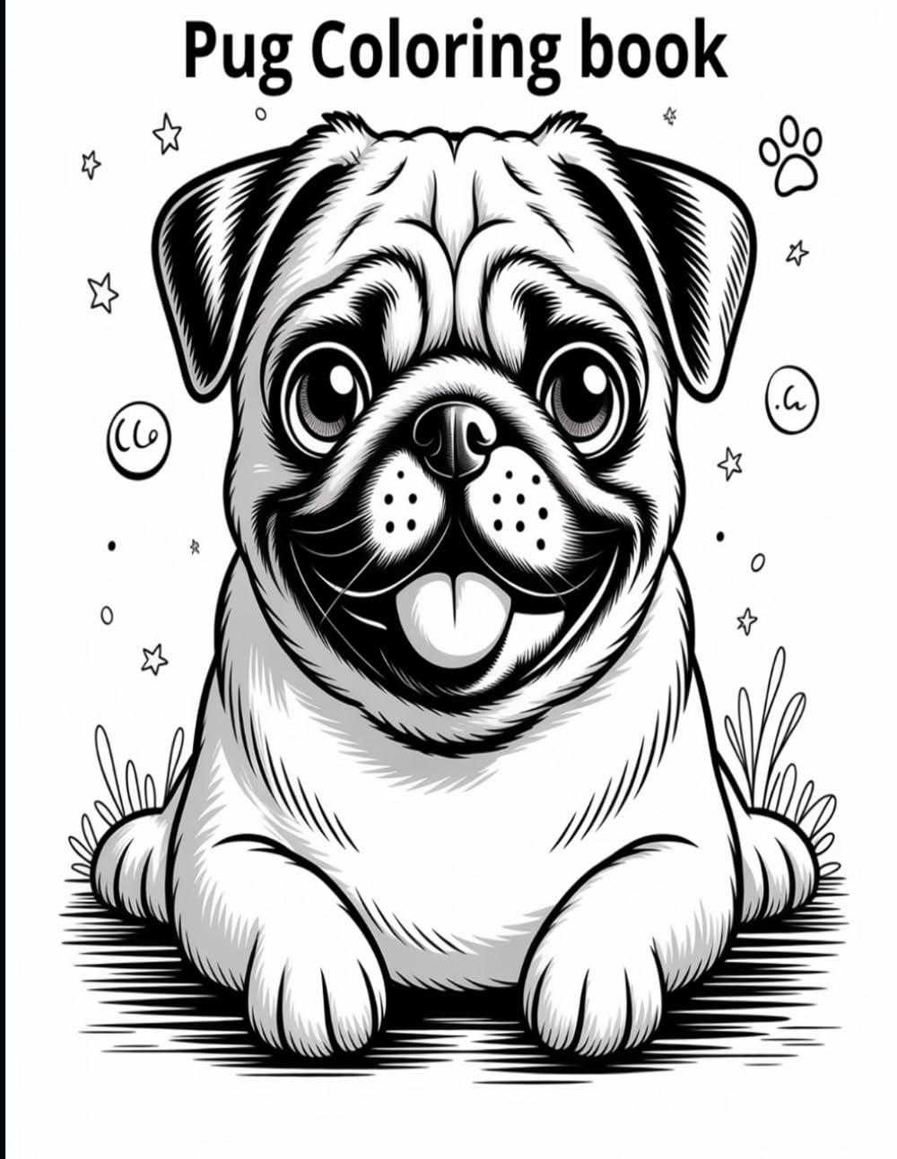 Cute Pug Coloring Book: Cute and Fun Pug Coloring Pages for Relaxation and Creativity