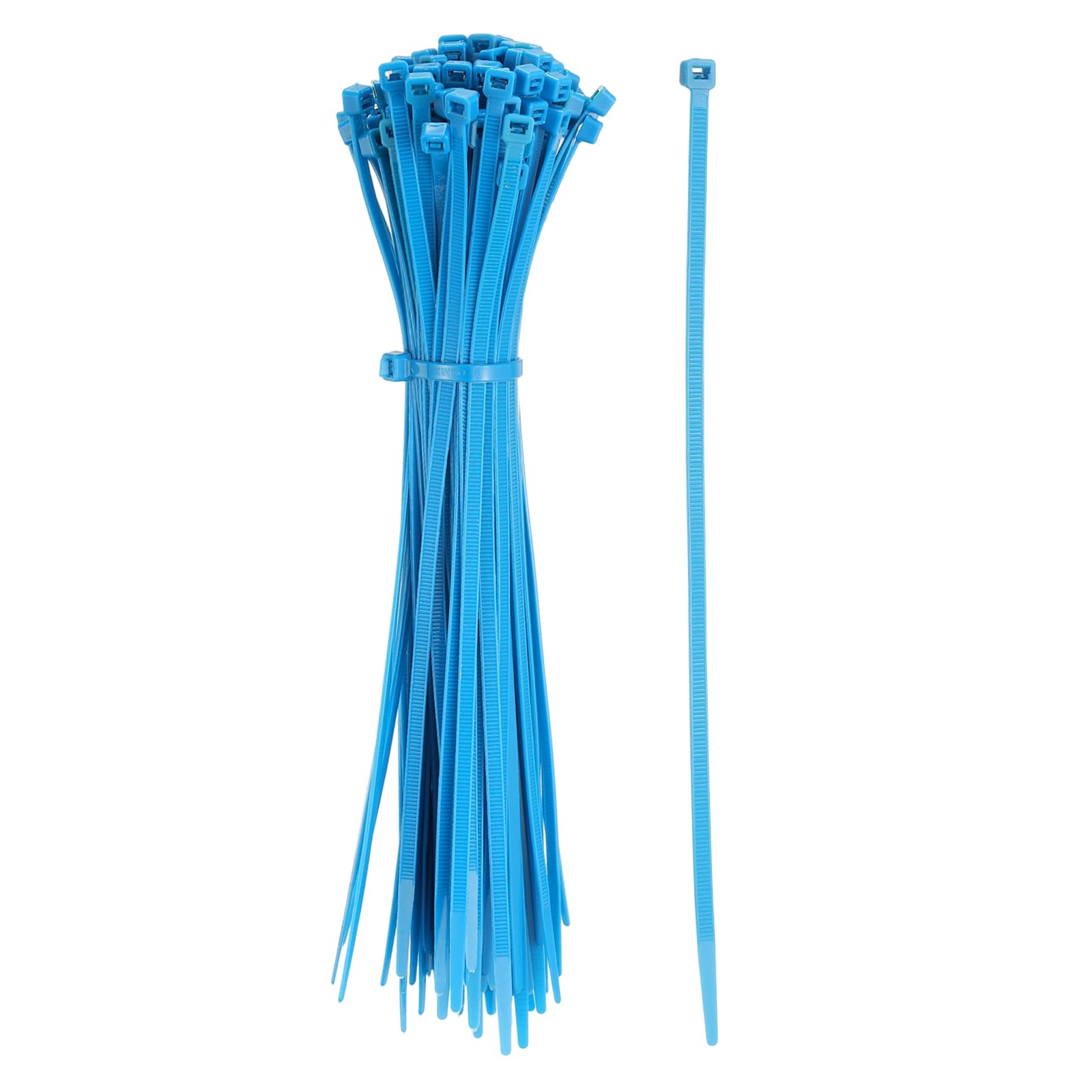 YELARXI Zip Ties Plastic Cable Ties, Self-Locking Wire Zip Tie 10 Inch Fit for Home Garden Office Workshop Travel - (100 Pack, Blue)