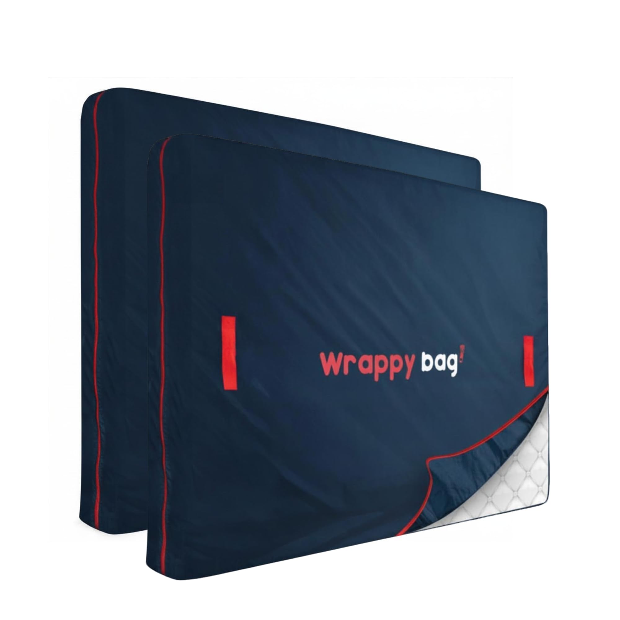 WRAPPYBAG – Mattress Bag in Oxford Polyester – Storage Bag with 4 Carry Handles – Ideal for Moving house, Storage & Transport – European King 160 x 200 cm - Set of 2