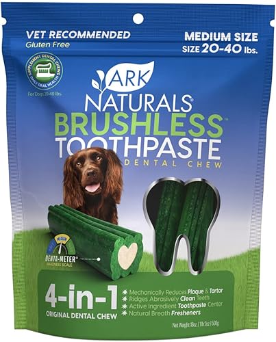 Arca Naturals productos para mascotas 326070, 12-onzas pasta de dientes sin cepillo masticable sin aliento, pequeñamediana.