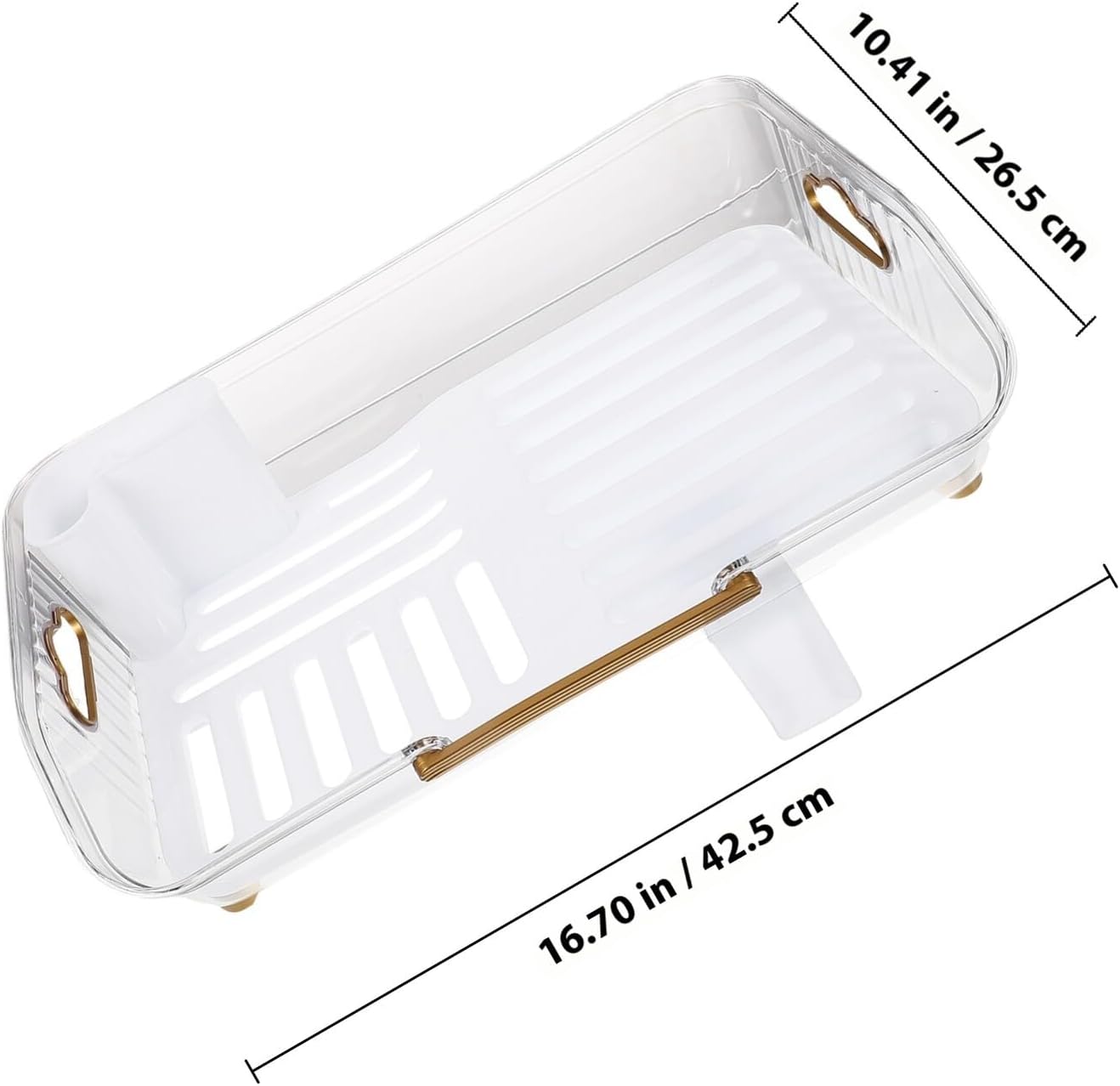 Dish Drying Rack Kitchen Dish Rack Multi-Functional Tableware Organizer with Drainage for Sink Countertop