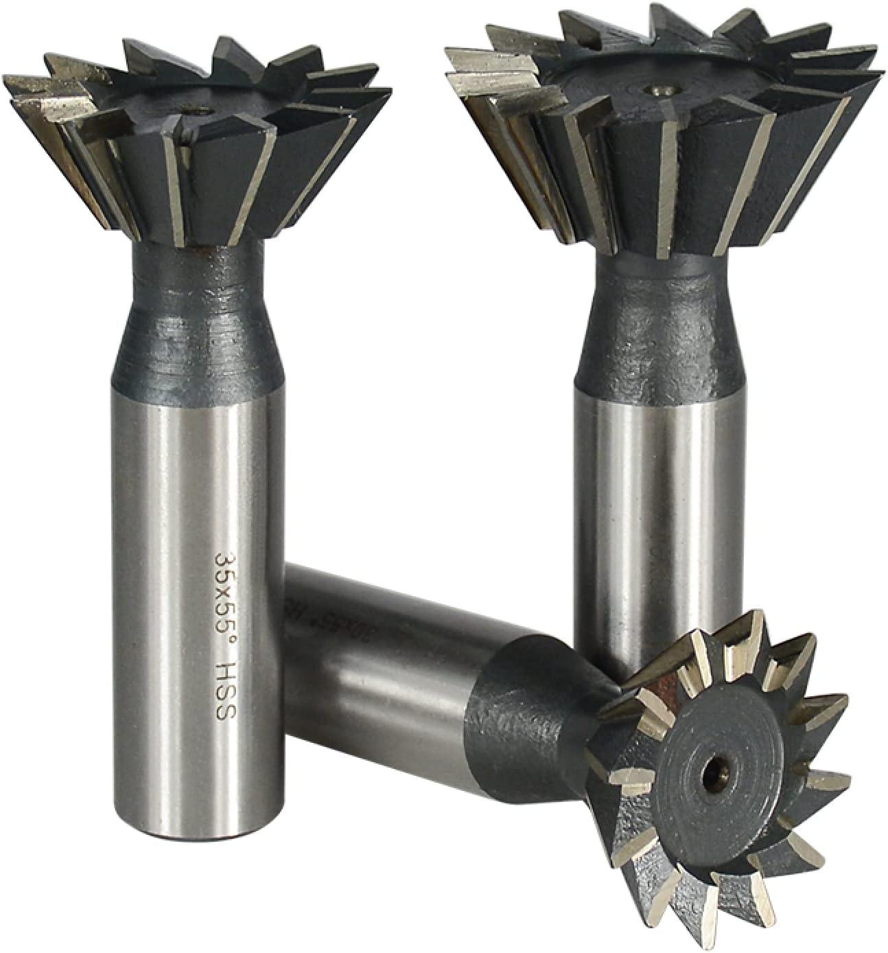 Drill Bit Dovetail Milling Cutter CNC Router Bit Straight Shank HSS End Mill,10x45Degrees