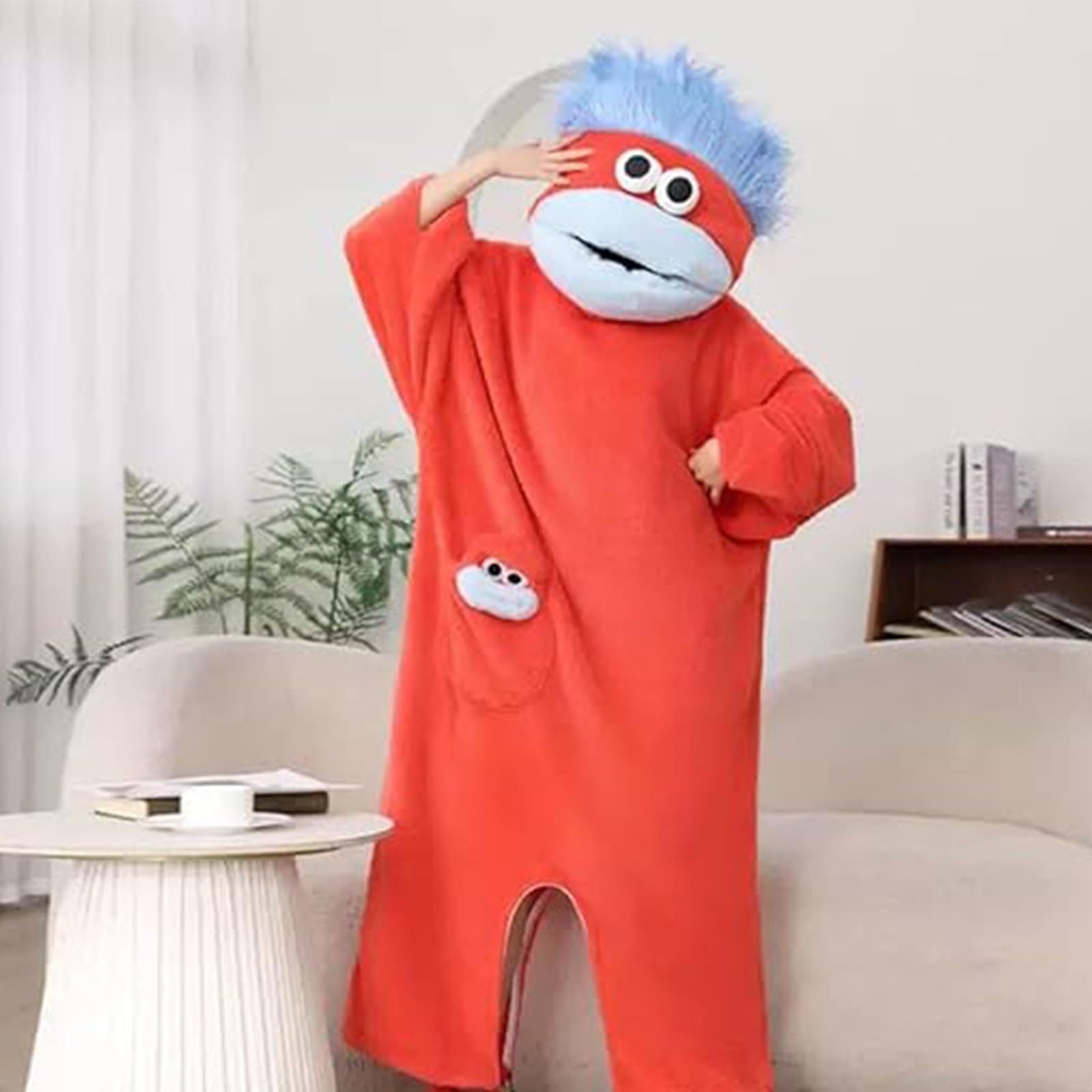 Pigiama Intero Unisex per Adulti, Modello Silly Onesie, Ultra Morbido e Felpato con Cappuccio per Stare in Casa, Ampio Verde Comodo e Confortevole(Green,XL)