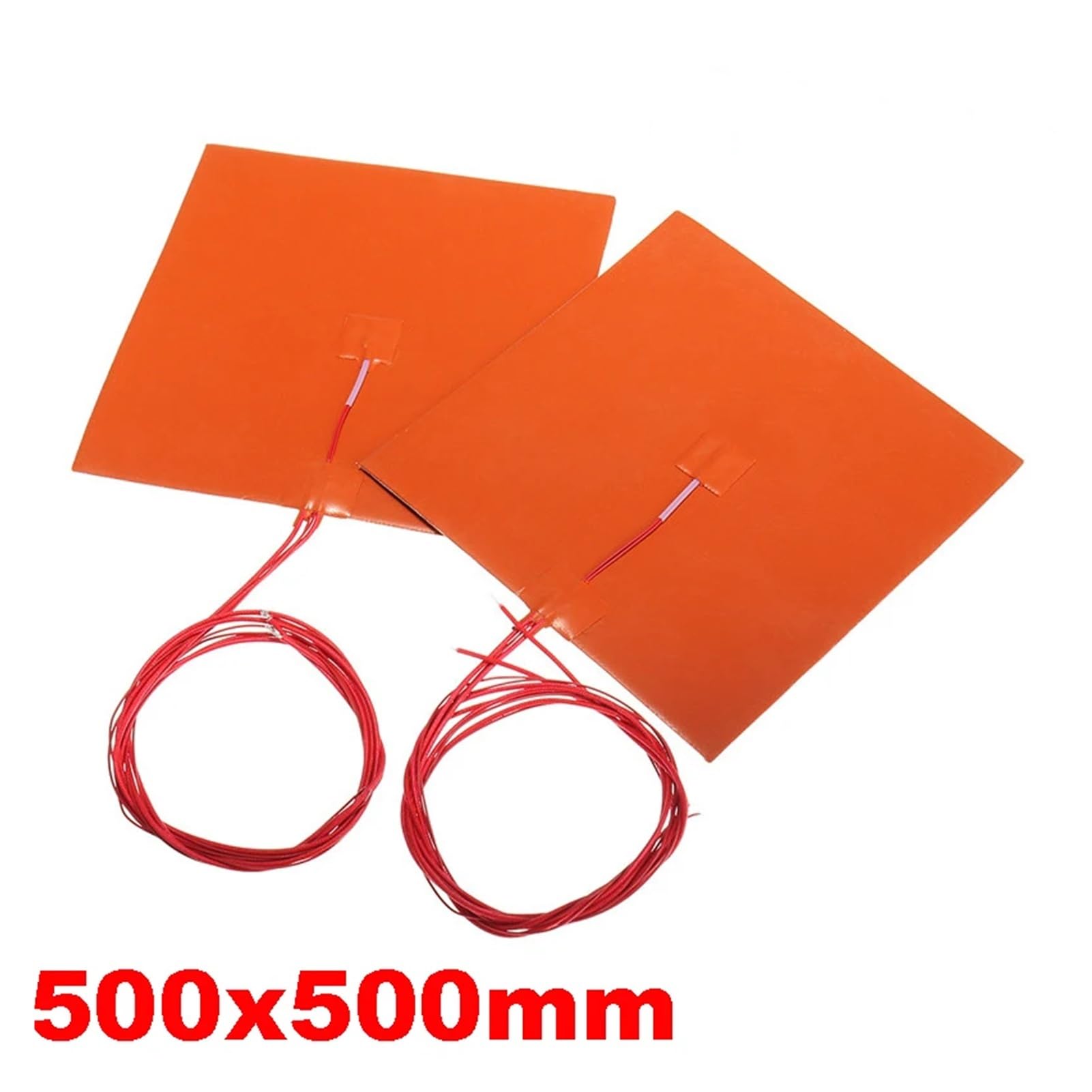 Silikonowa poduszka grzewcza 500 x 500 mm do drukarek 3D 1000 W do 220 V, z termistorem 100 kΩ i klejem tylnym (z kontrolerem, 110 V, 1000 W, 150 c)