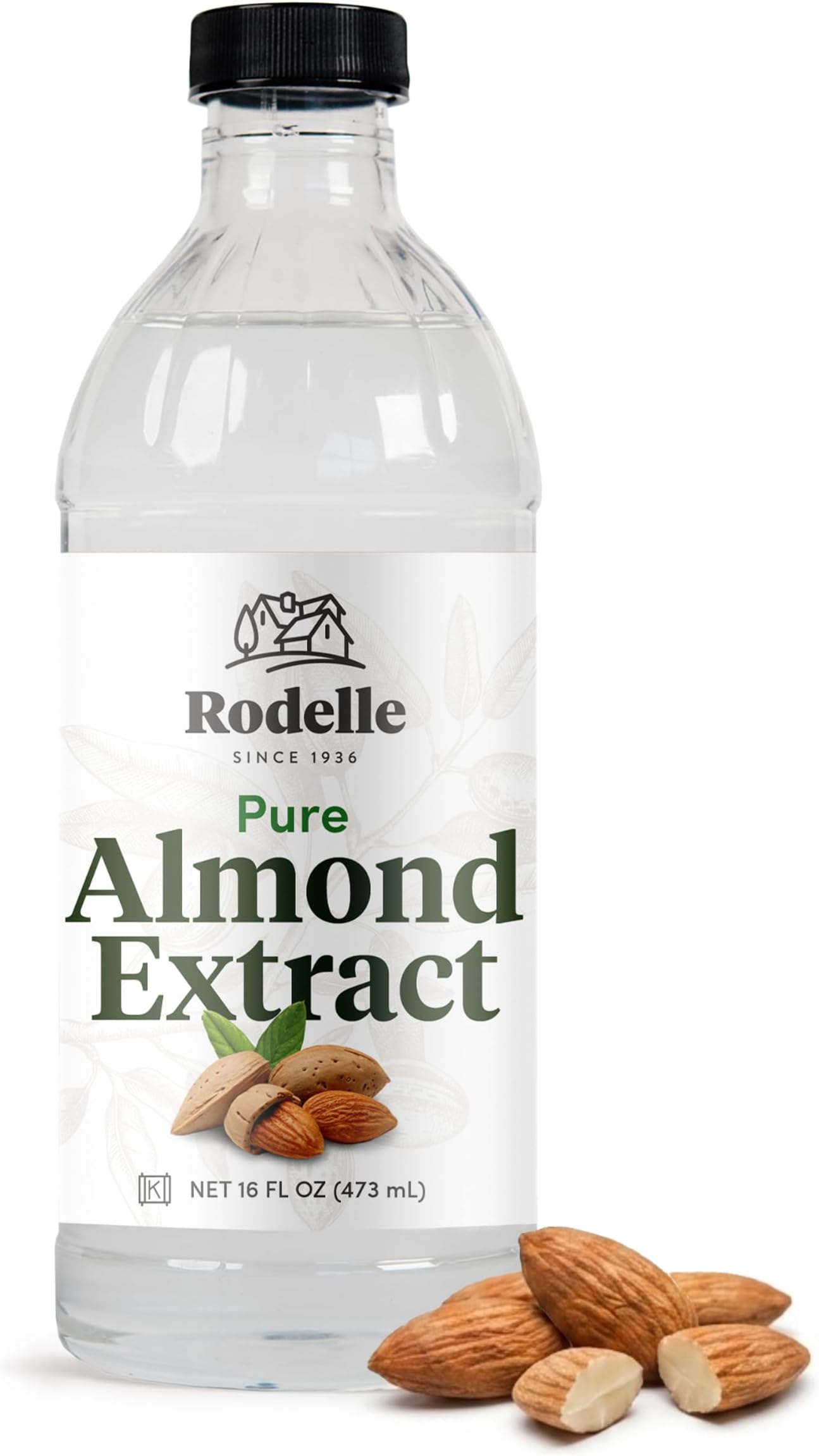 Rodelle Pure Extract, Almond, 16 Ounce