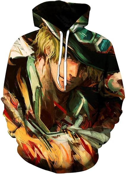 One Piece Hoodie Men s Hoodie Tops Casual 3D Hoodie Sweatshirt L DLY WJ 