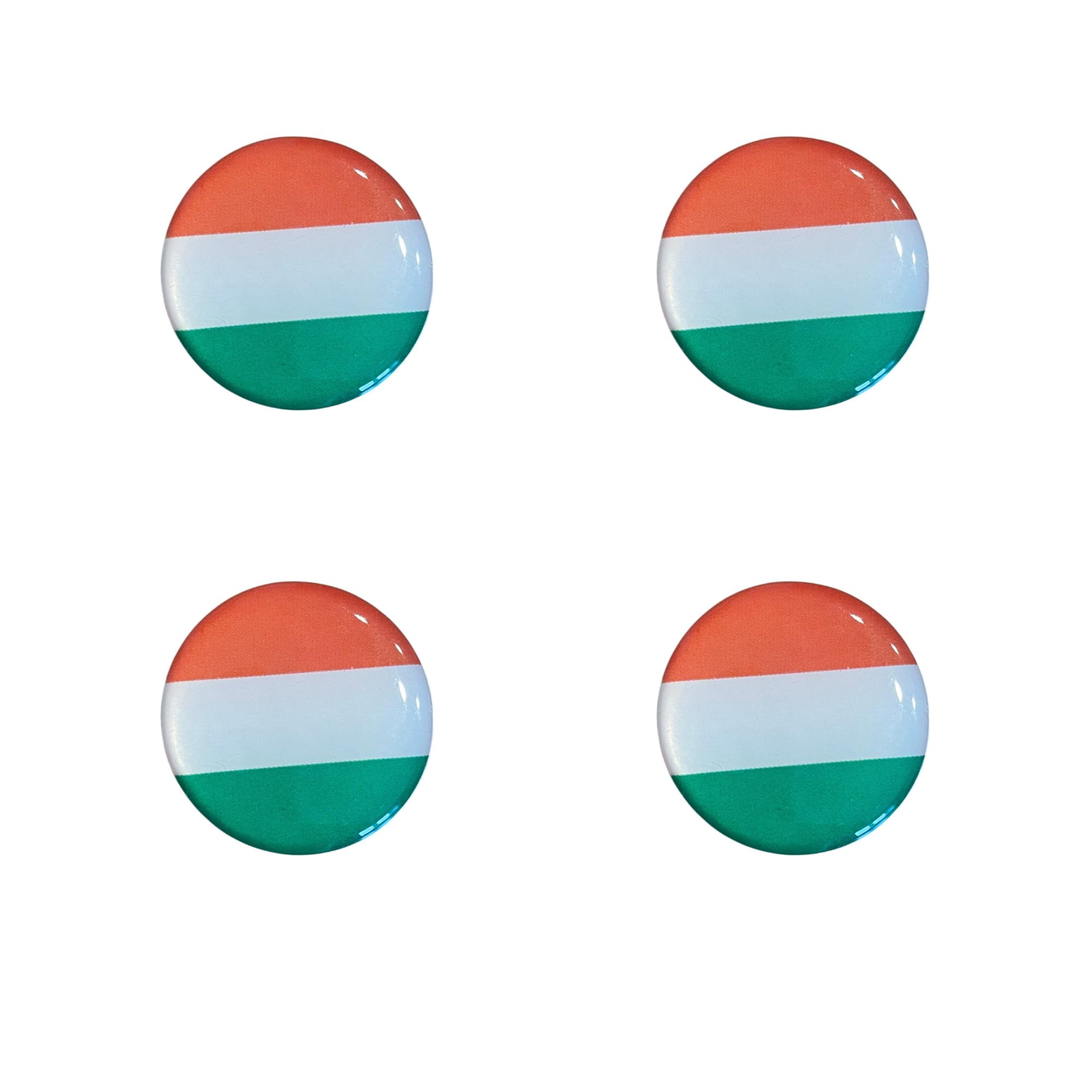 Ashton and Finch Irish Flag Golf Ball Markers – Pack of 4 with Metal Backs – Resin Domed, Waterproof, Rustproof – Golf Accessories and Gifts for Men with Ireland Tricolour Design