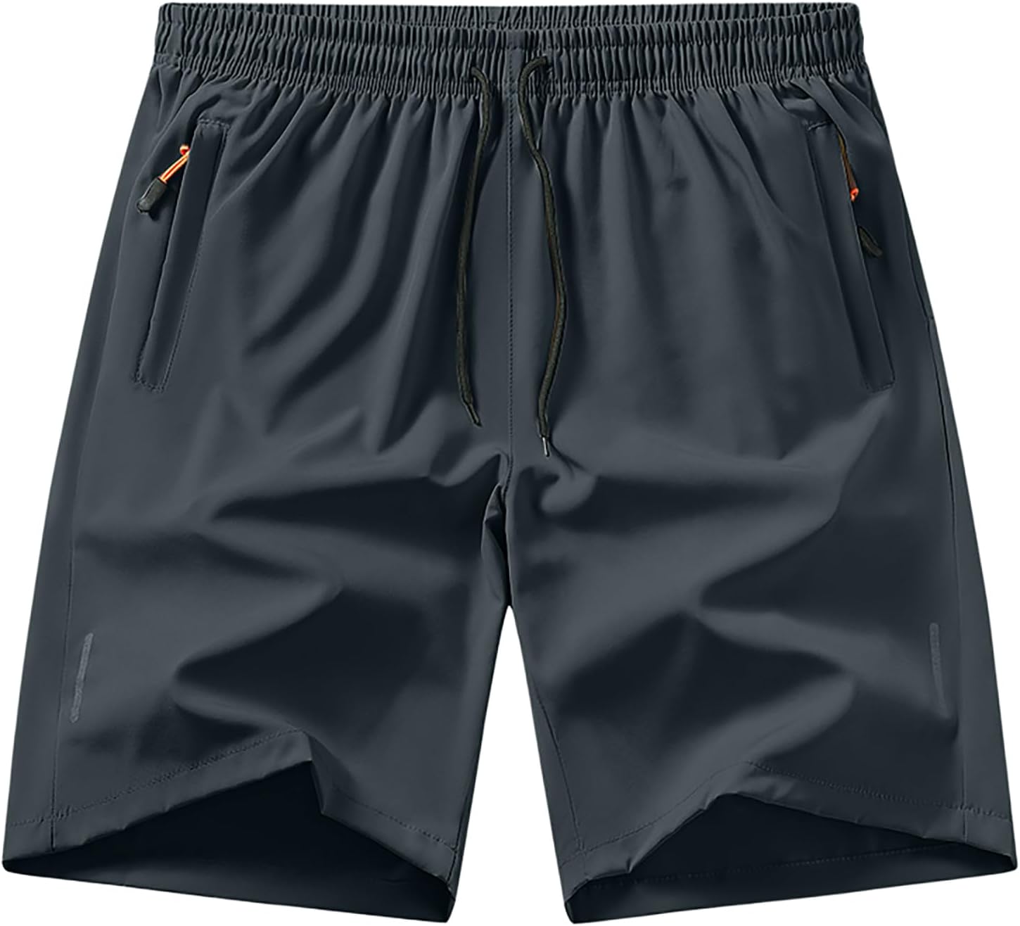 Mens Athletic Shorts Lightweight Casual Sport Shorts Elastic Waist Drawstring Shorts with Zipper Pockets Sports Wear