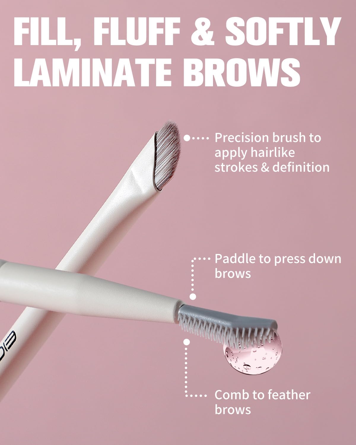 EIGSHOW Eyebrow Brush, Sickle Angled Eye Brow Brush - Image 2