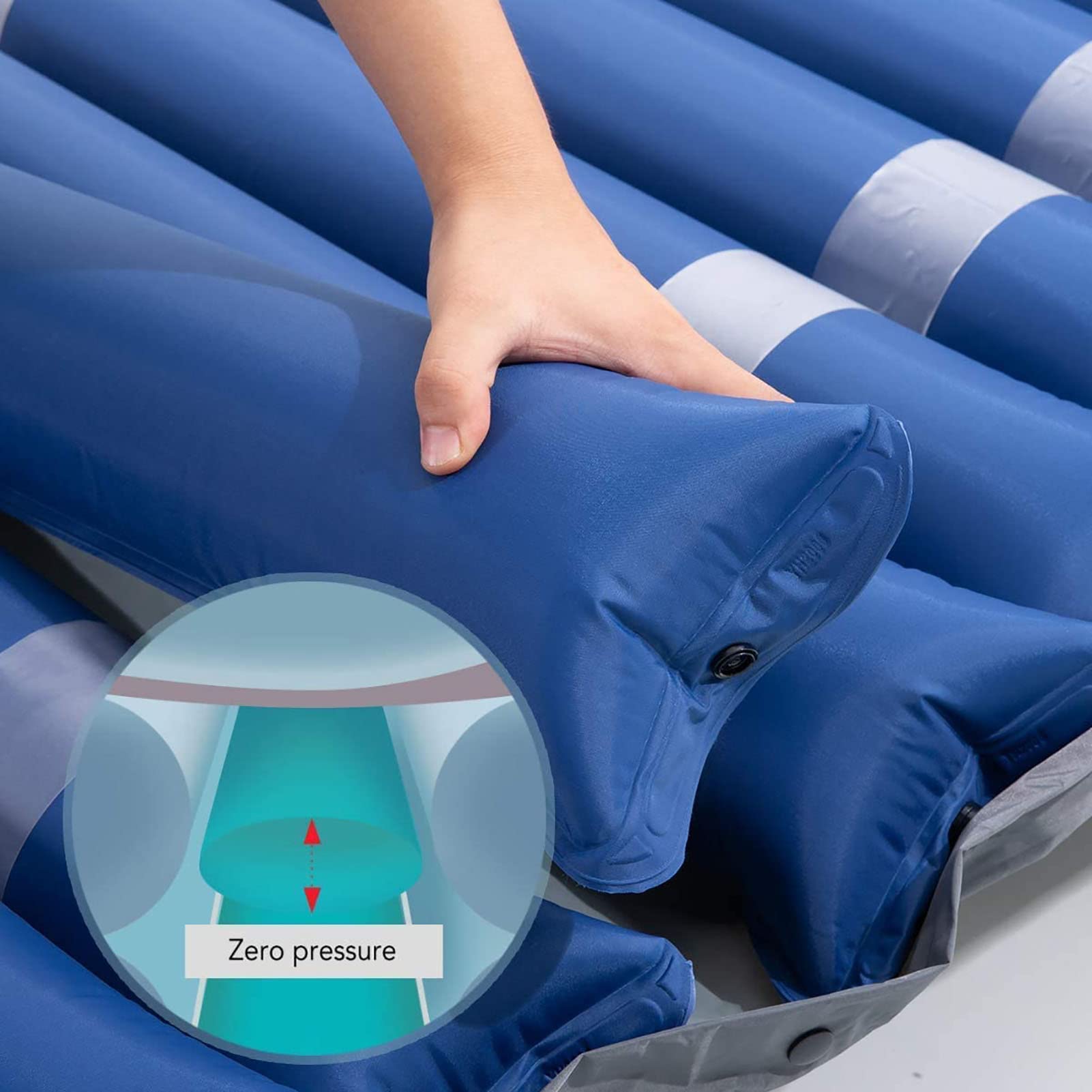 Colchón Inflable antiescaras, colchón Individual esférico con presión de Aire alternada para aliviar escaras y úlceras por presión en Cama médica. Incluye Bomba.