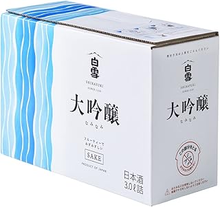 白雪 大吟醸スリムボックス なみなみ 3000ml