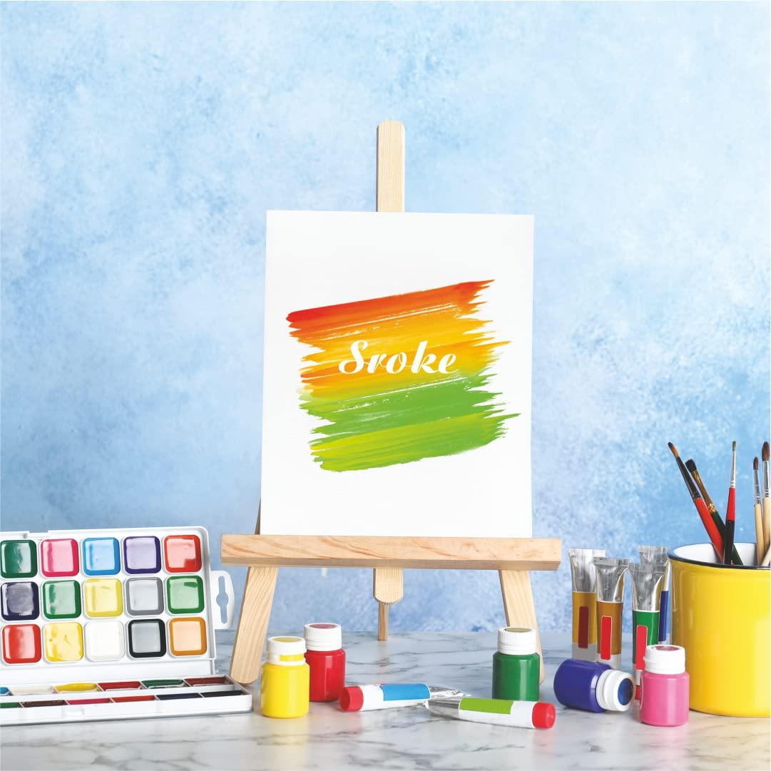 Eduway Średnioziarnisty 20 x 25 cm - bawełniane wstępnie rozciągnięte płótno z drewnianą ramą do malowania, białe - (zestaw - 2 szt.) - (20 x 25 cm).