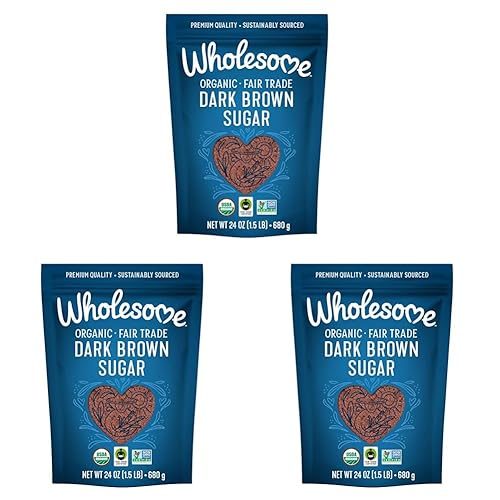 Miniatura 10 de Azúcar moreno oscuro orgánico saludable, comercio justo, sin OMG y sin gluten, 1.5 libras (paquete de 6)