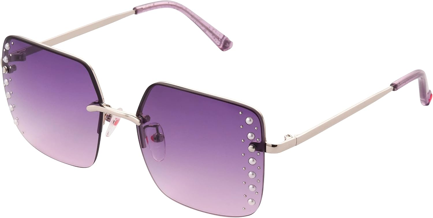 Betsey Johnson Women's ON The Edge Square Sunglasses