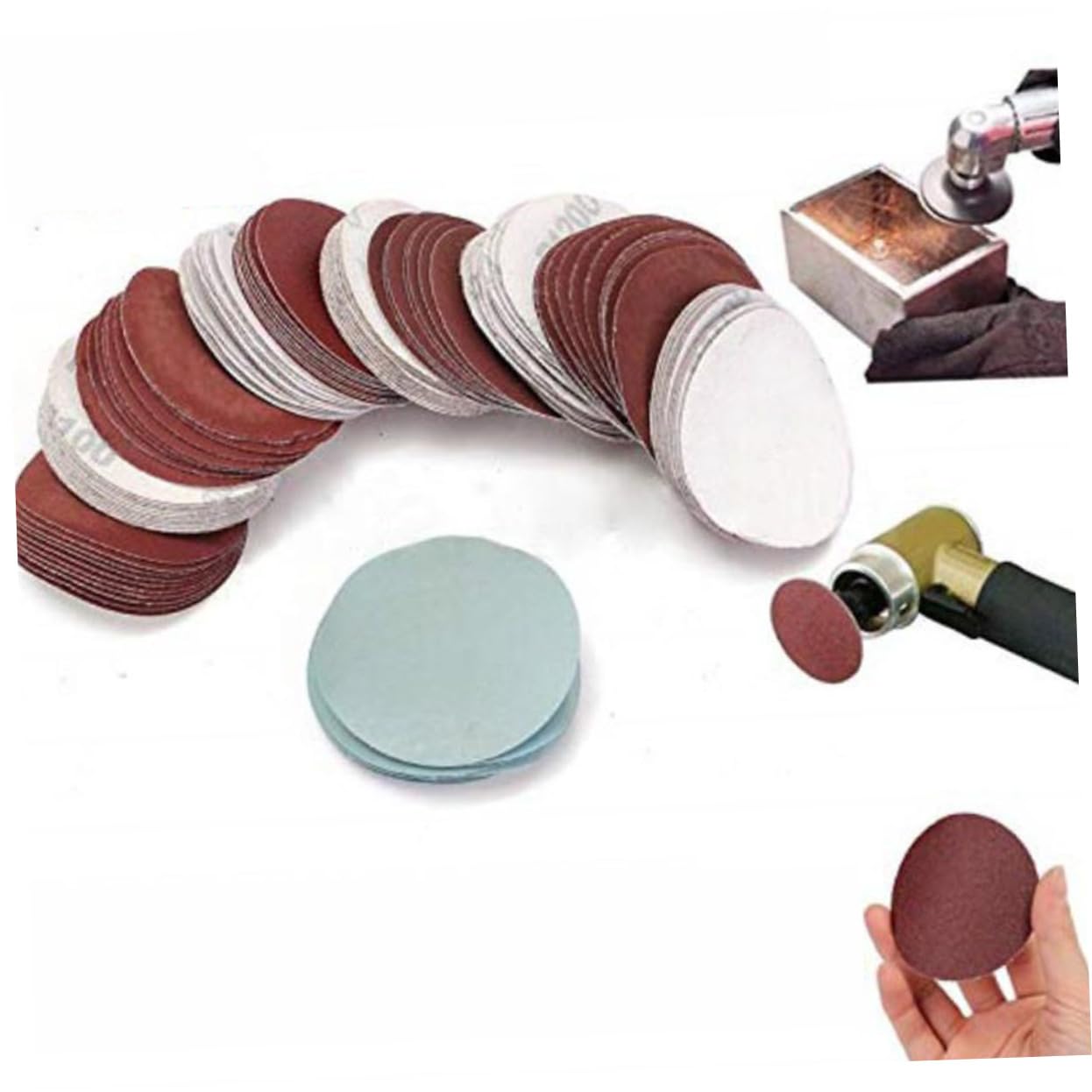 Homoyoyo 100Pcs Replacement Sandpaper Discs for Electric Foot File for Nail Salons and Home Use Grit for Removal and Skin Smoothing
