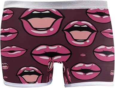 Amazon.com: Calzoncillos boxer para mujer,Con la boca rosa patrón de labios  patrón para mujer calzoncillos boxeros,Ropa interior para mujer Boyshort :  Ropa, Zapatos y Joyería