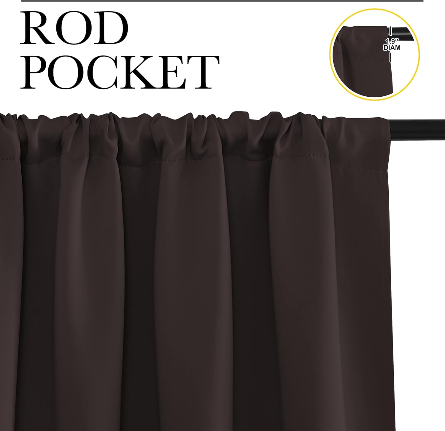 nicetown rv blackout curtains for camper windows, toffee brown, 42" x 36", set of 2, kitchen curtains, short blackout drapes, thermal insulated rod pocket window treatment draperies for nursery toffee brown 42"w x 36"l (pack of 2)