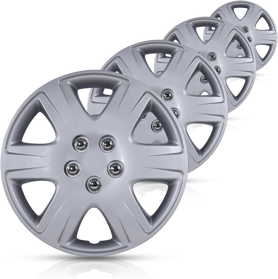 ROXX Hubcaps Wheel Covers for Toyota Corolla 15 Inch, Hubcaps Set of 4 Wheel Rim Cover Replacement for 2005 2006 2007 2008 Toyota Corolla Snap On 15'' Hubcaps (5108Z-B)