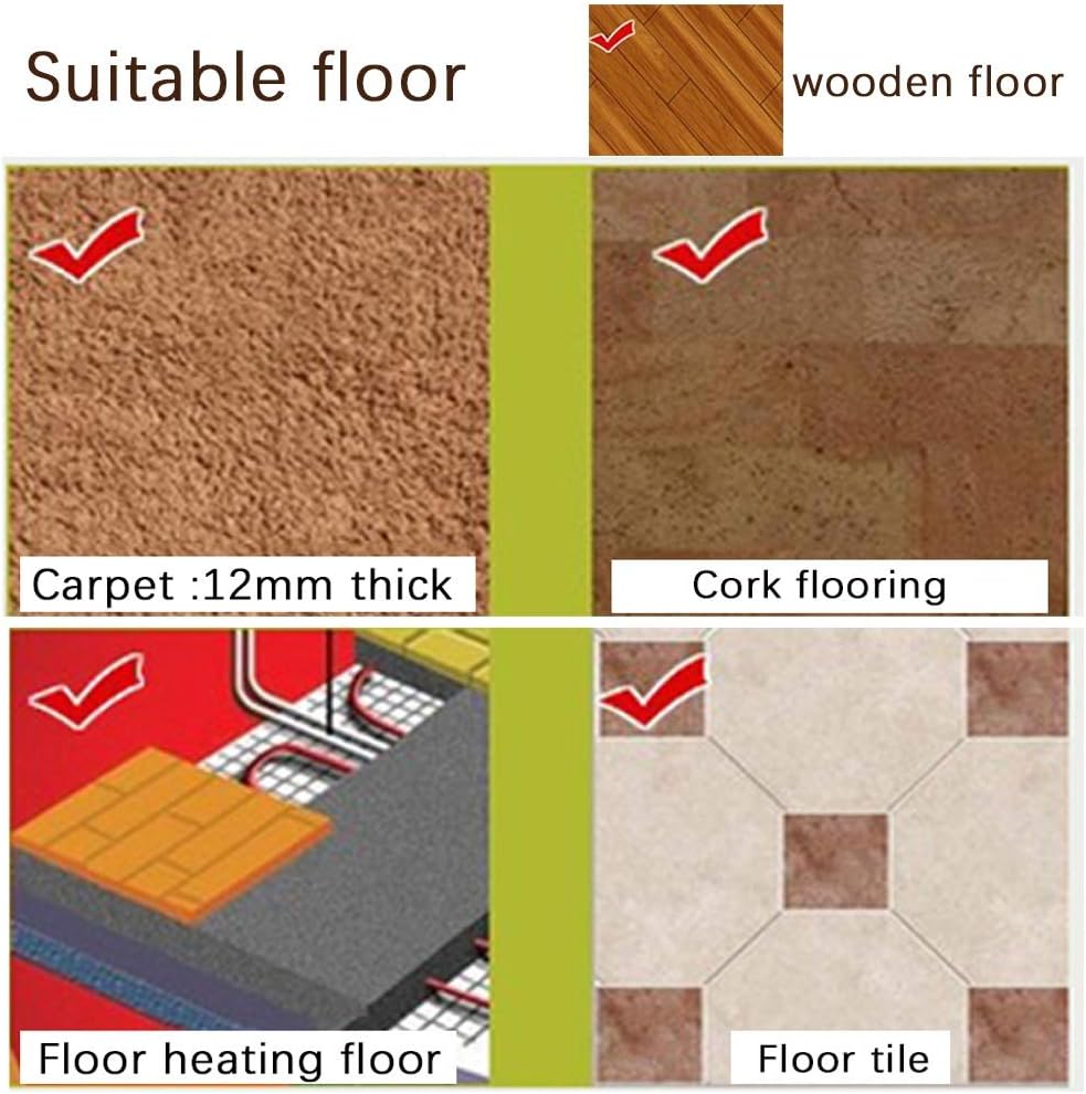 Chair Mat Hard Tile Floors Round Table Cover Protector Polycarbonate Non Slip Office, 3 Thicknesses ALGFree (Color : 1.5mm, Size : Diameter-80cm)