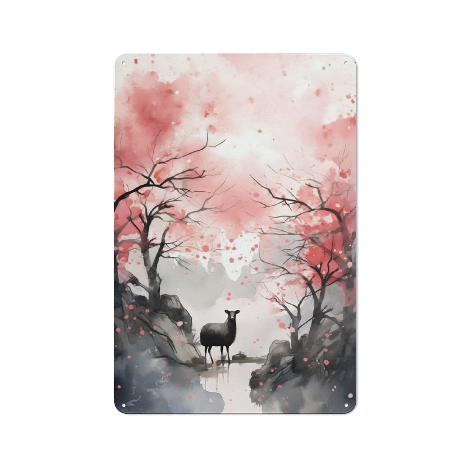 Vintage Metal Sign 30x20cm Featuring Sheep, Home Bar Decor for Cafe, Pub, Workshop Or Home Bar