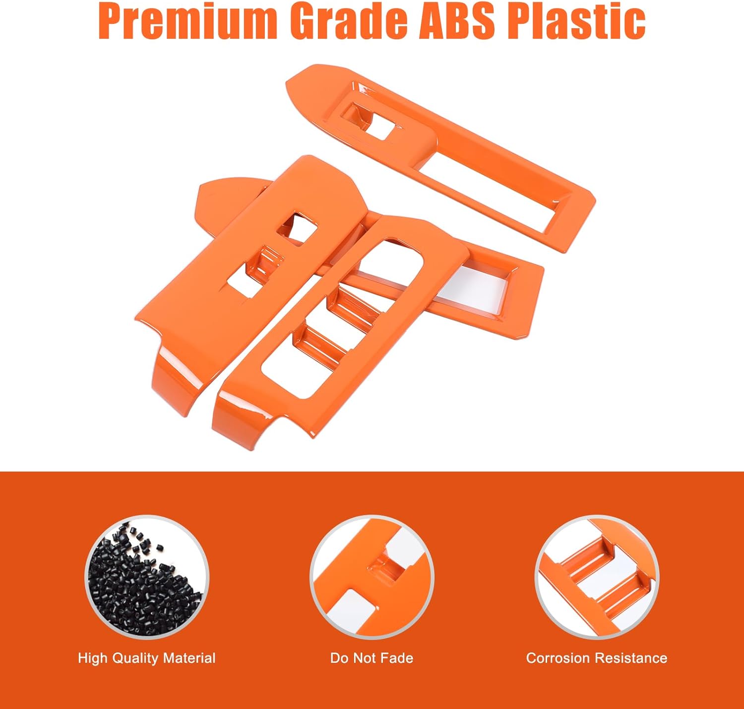 TOYCIDFG Window Control Switch Button Panel Cover Trim Compatible with Toyota Tacoma 2024 2025, Car Interior Decoration Accessories (Orange)